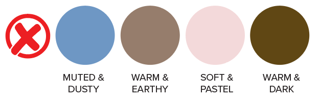 Bright Winter Colors to Avoid
